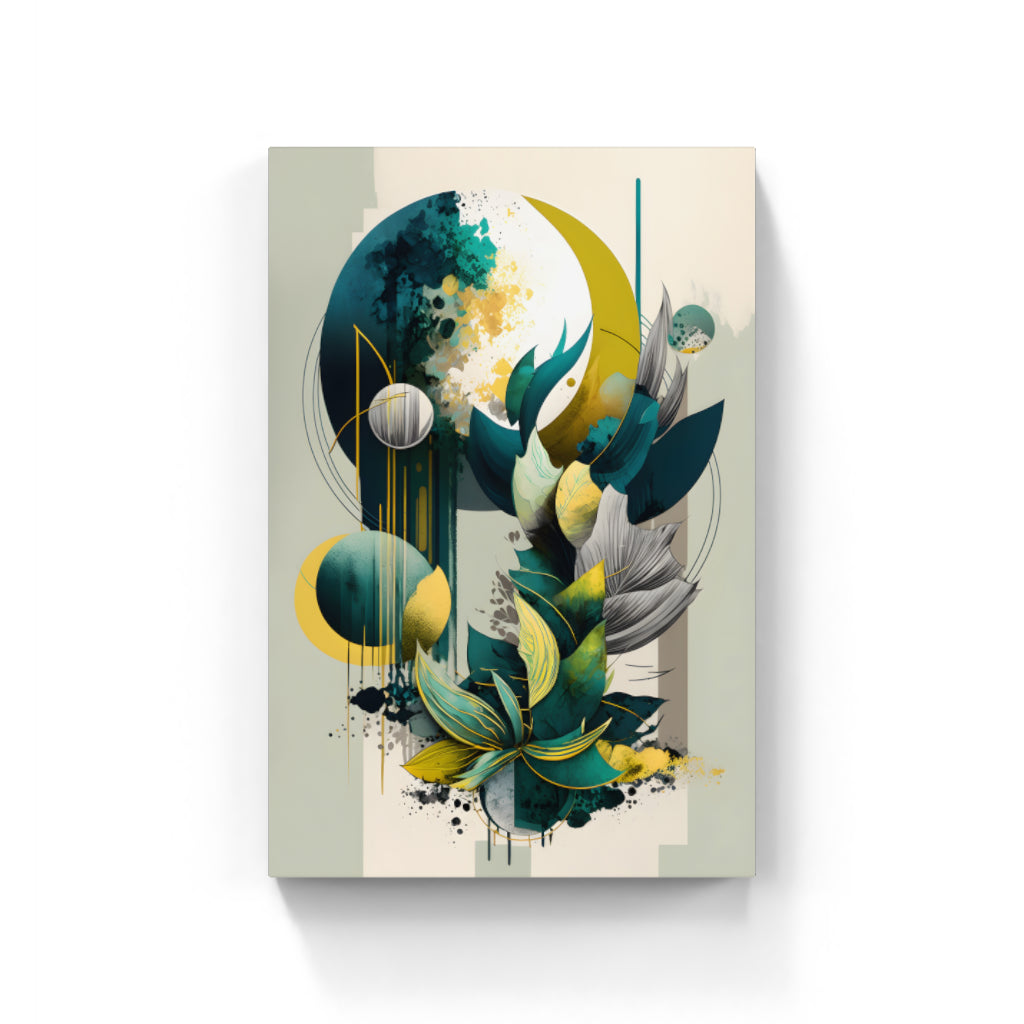 Verdant Dreamscape: Abstract Green Fusion Wall Art