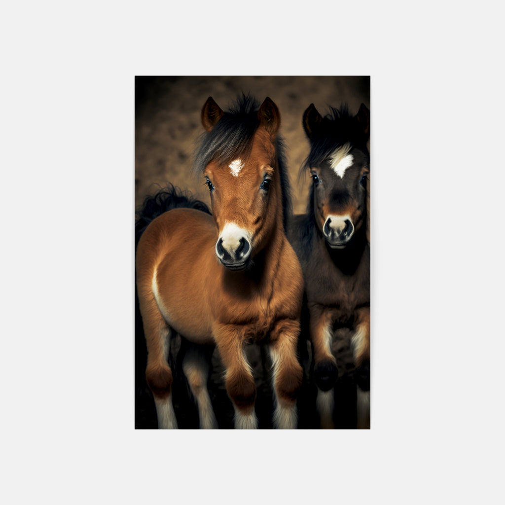 Foal Frolic: The Playful World of Horse Babies Wall Art