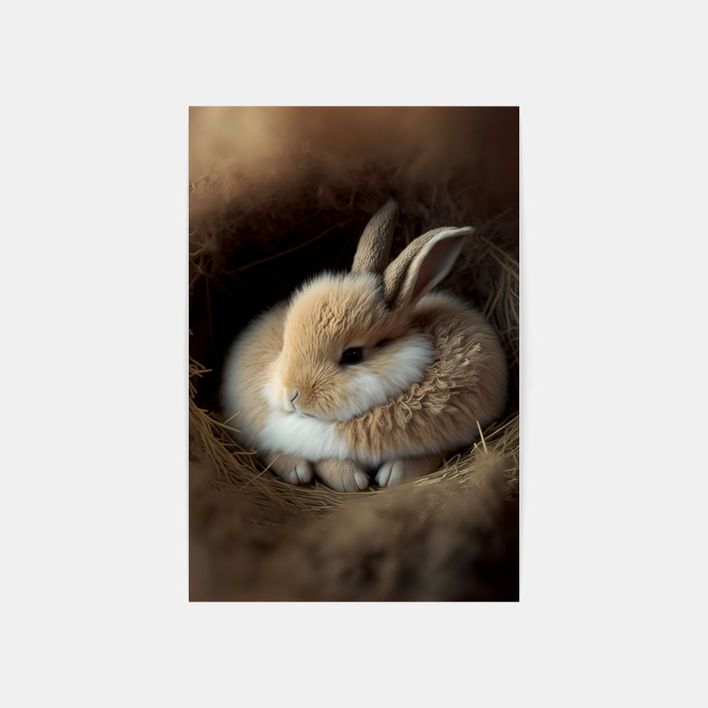 Whiskers and Flop: Bunny Portrait Wall Art