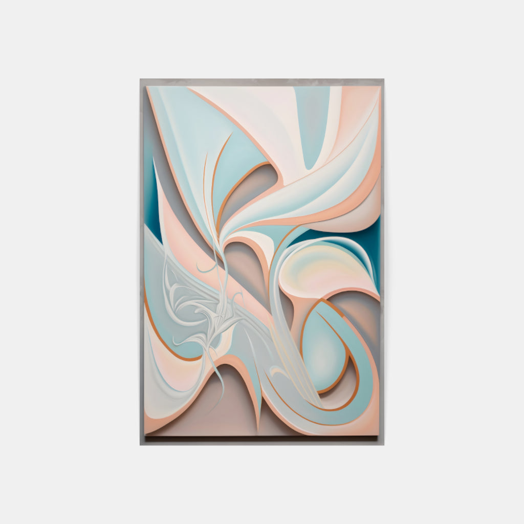 Chroma Flow: An Abstract Dance of Light and Color Wall Art