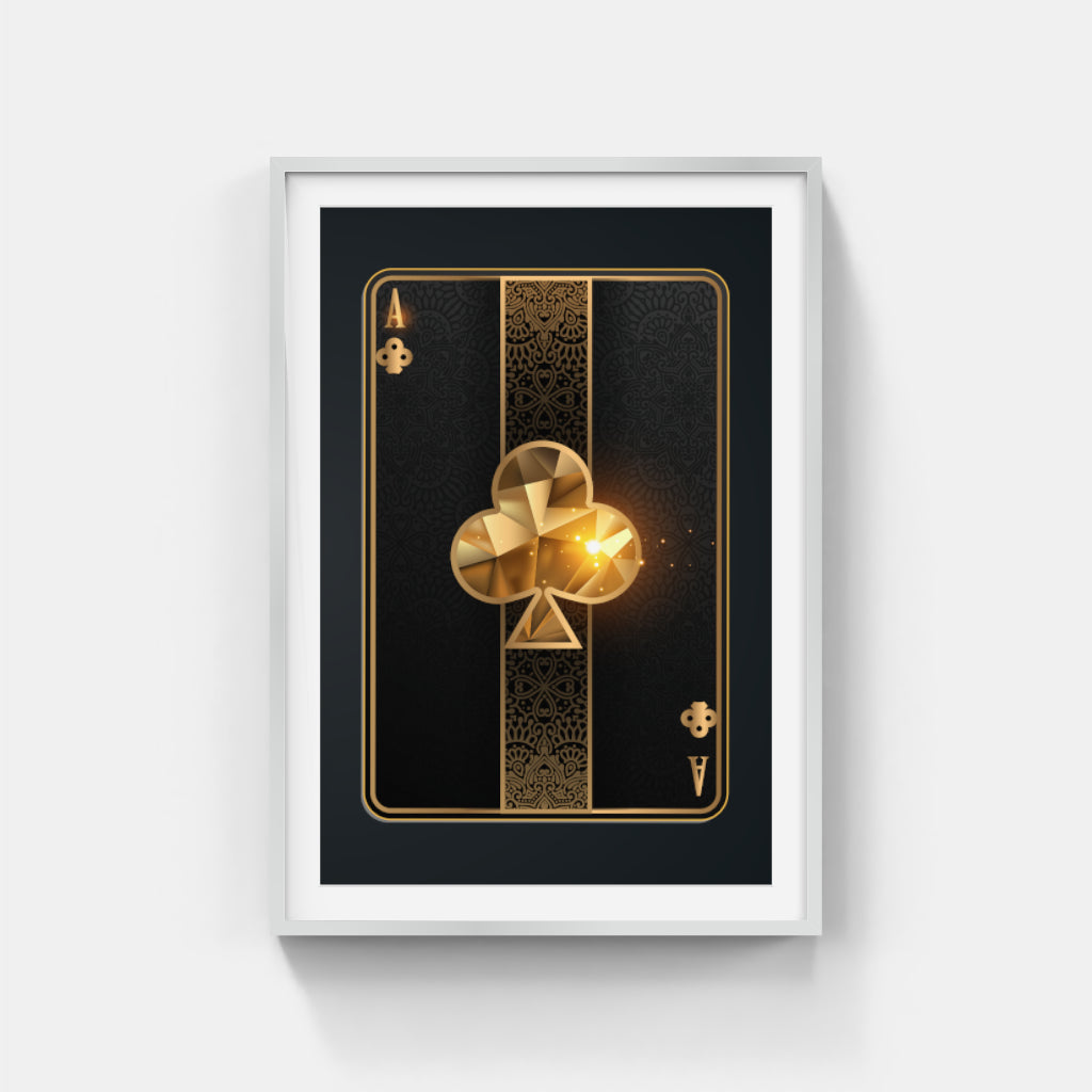 Golden Ace: Elegance and Triumph Wall Art