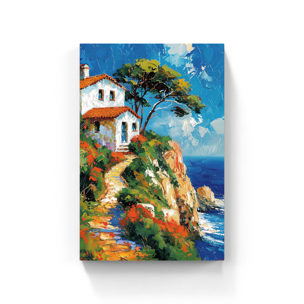 House With Ocean View Wall Art Canvas,Home Decor Prints, Art Wall Pictures