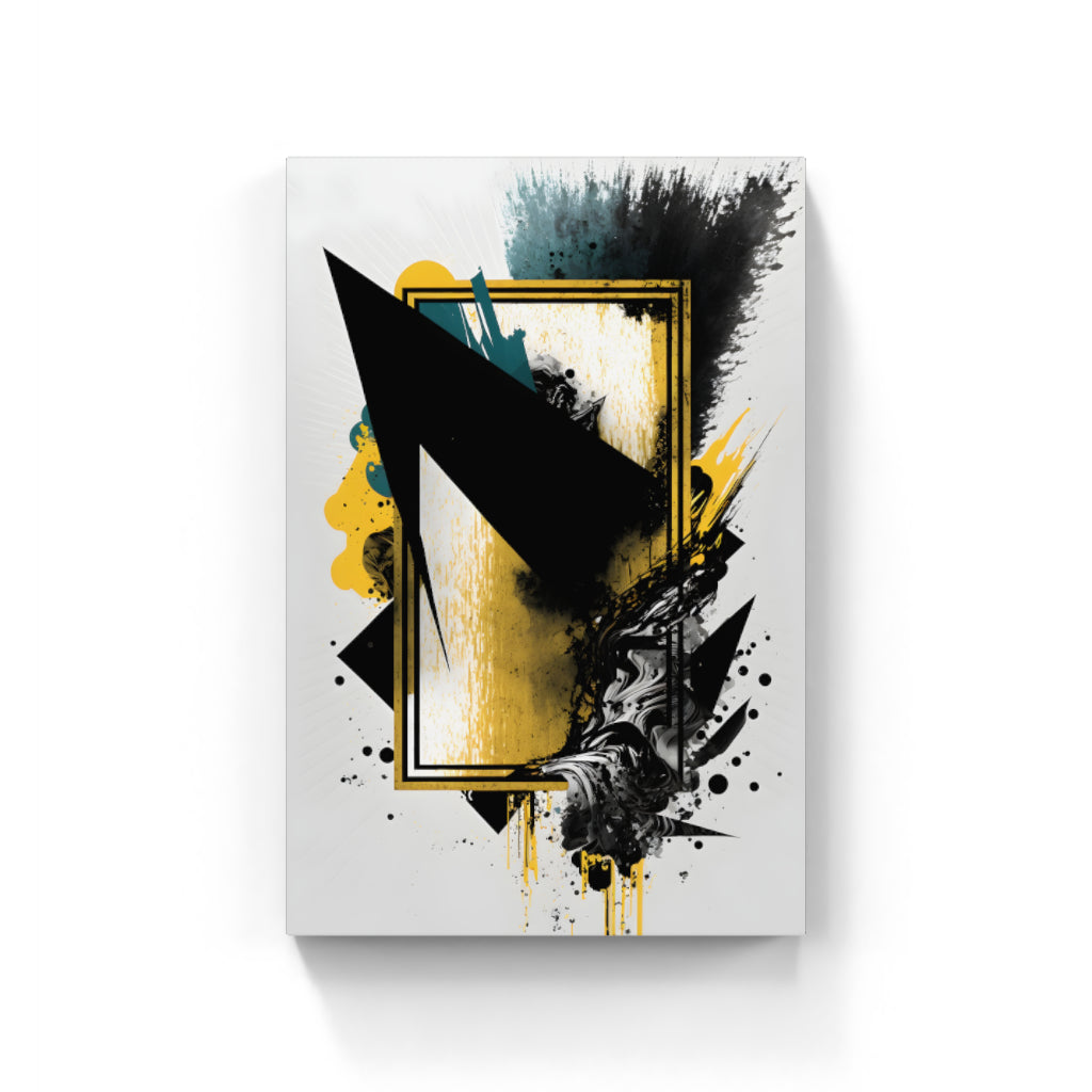 Midnight Gold: An Abstract Fusion Wall Art