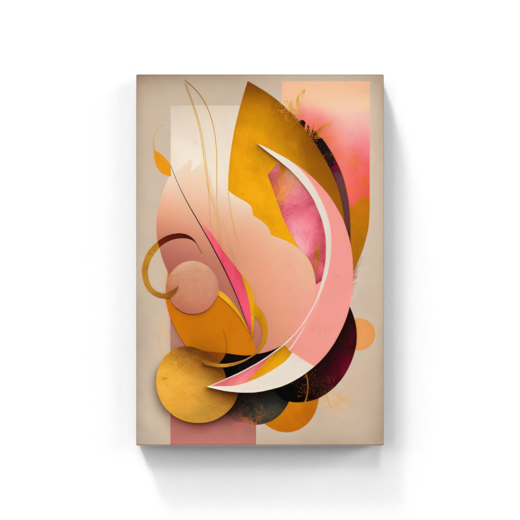 Vivid Embrace: Pink and Orange Fusion Wall Art