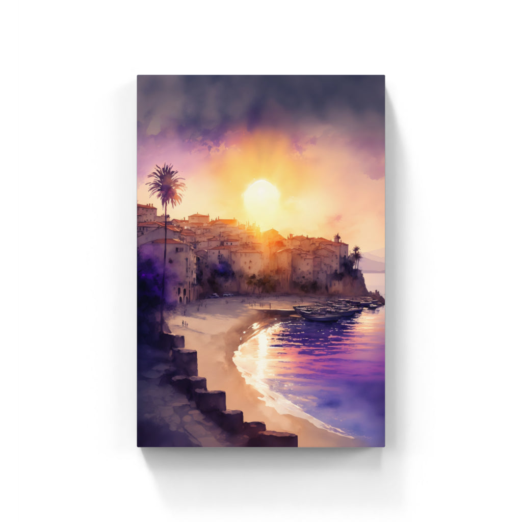 Beach City Sunset Wall Art Canvas Home Decor Prints Art Wall Pictures