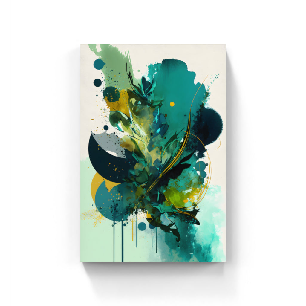 Emerald Eruption: An Abstract Green Explosion Wall Art