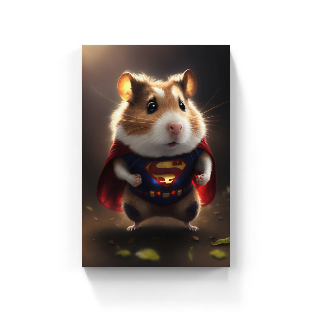 Superhamster: The Tiny Hero of Steel Wall Art