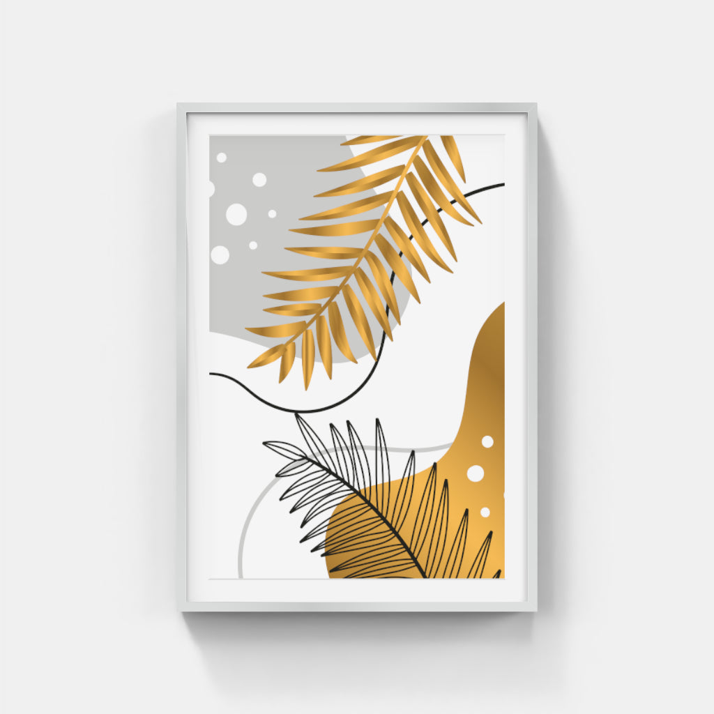 Gold and White Abstract Wall Art Canvas Home Decor Prints Art Wall Pictures