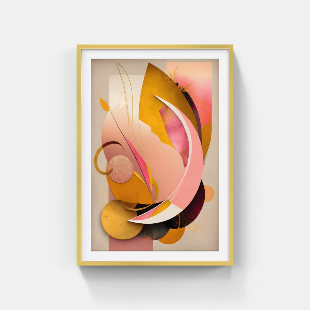 Vivid Embrace: Pink and Orange Fusion Wall Art