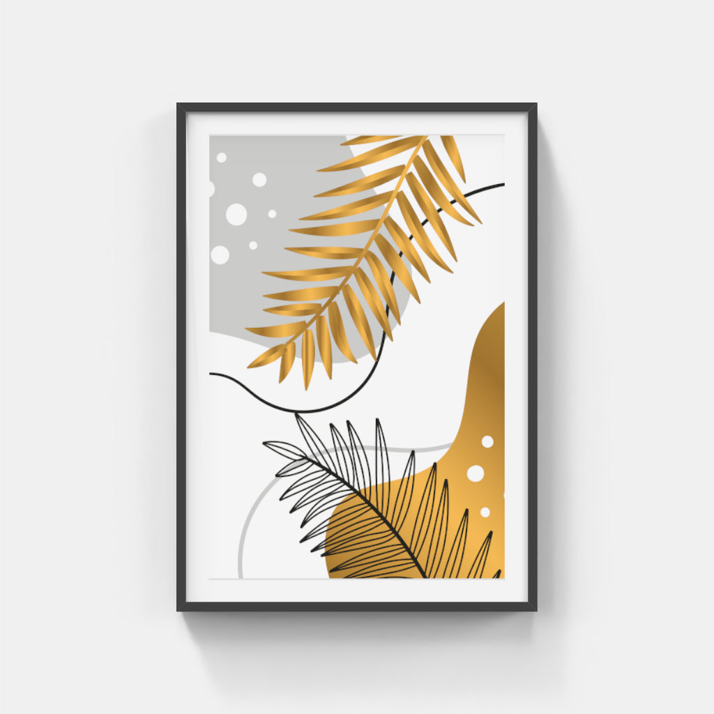 Gold and White Abstract Wall Art Canvas Home Decor Prints Art Wall Pictures