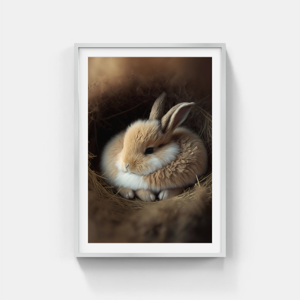 Whiskers and Flop: Bunny Portrait Wall Art