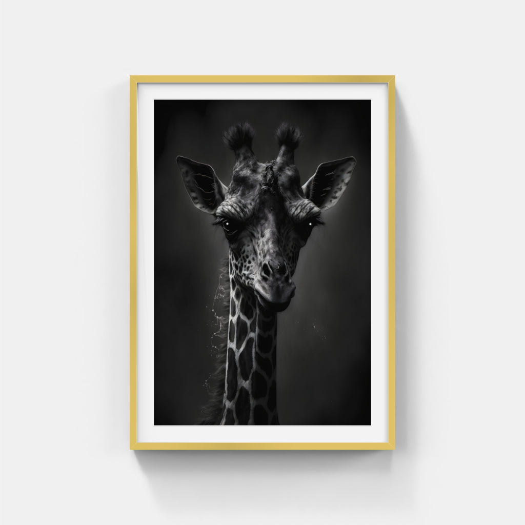 Elegant Heights: The Graceful Giraffe Wall Art