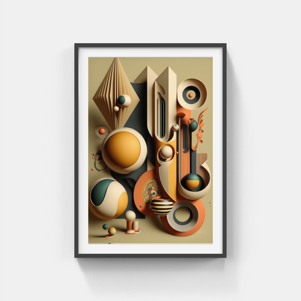 Abstract Dimensions: The Geometry of Shapes Wall Art