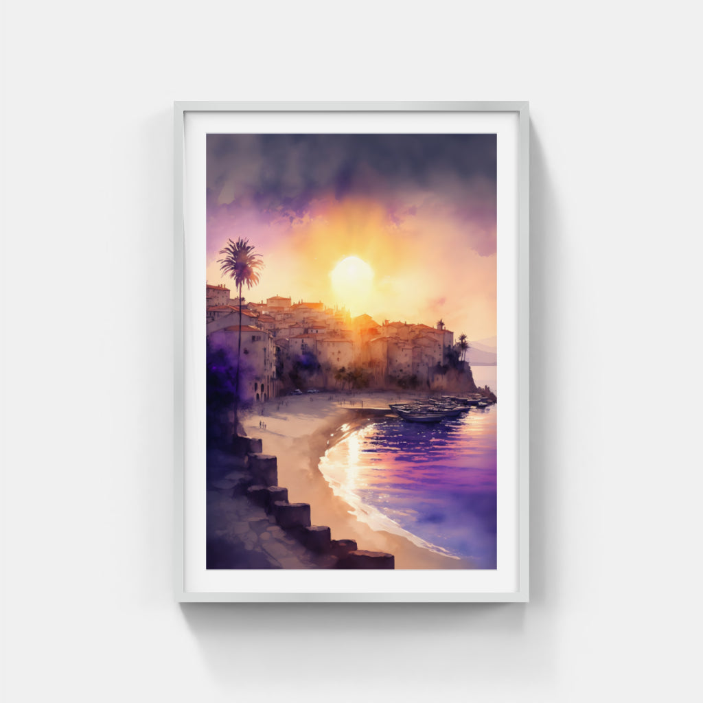 Beach City Sunset Wall Art Canvas Home Decor Prints Art Wall Pictures