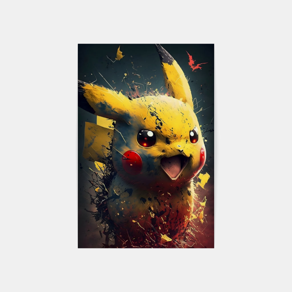 Electrifying Charm: Pikachu’s Playful Spark Wall Art