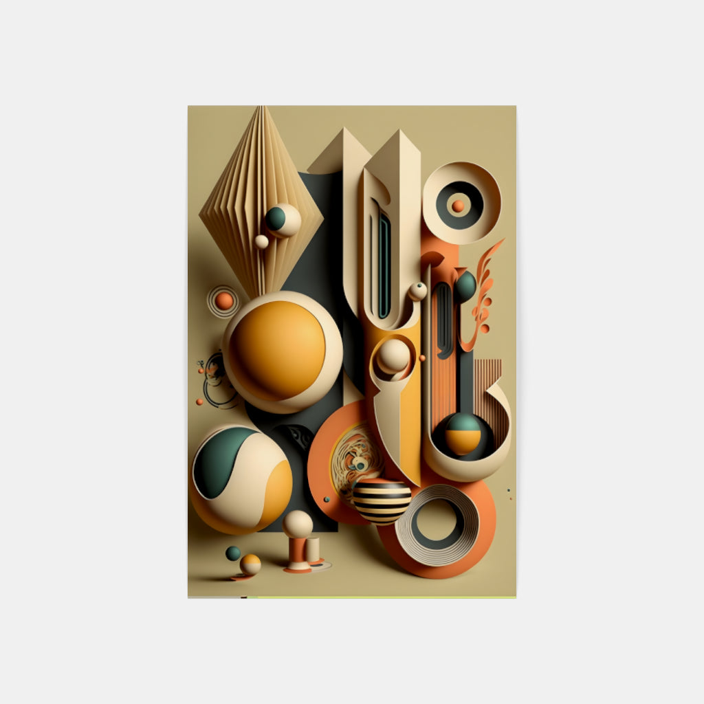 Abstract Dimensions: The Geometry of Shapes Wall Art