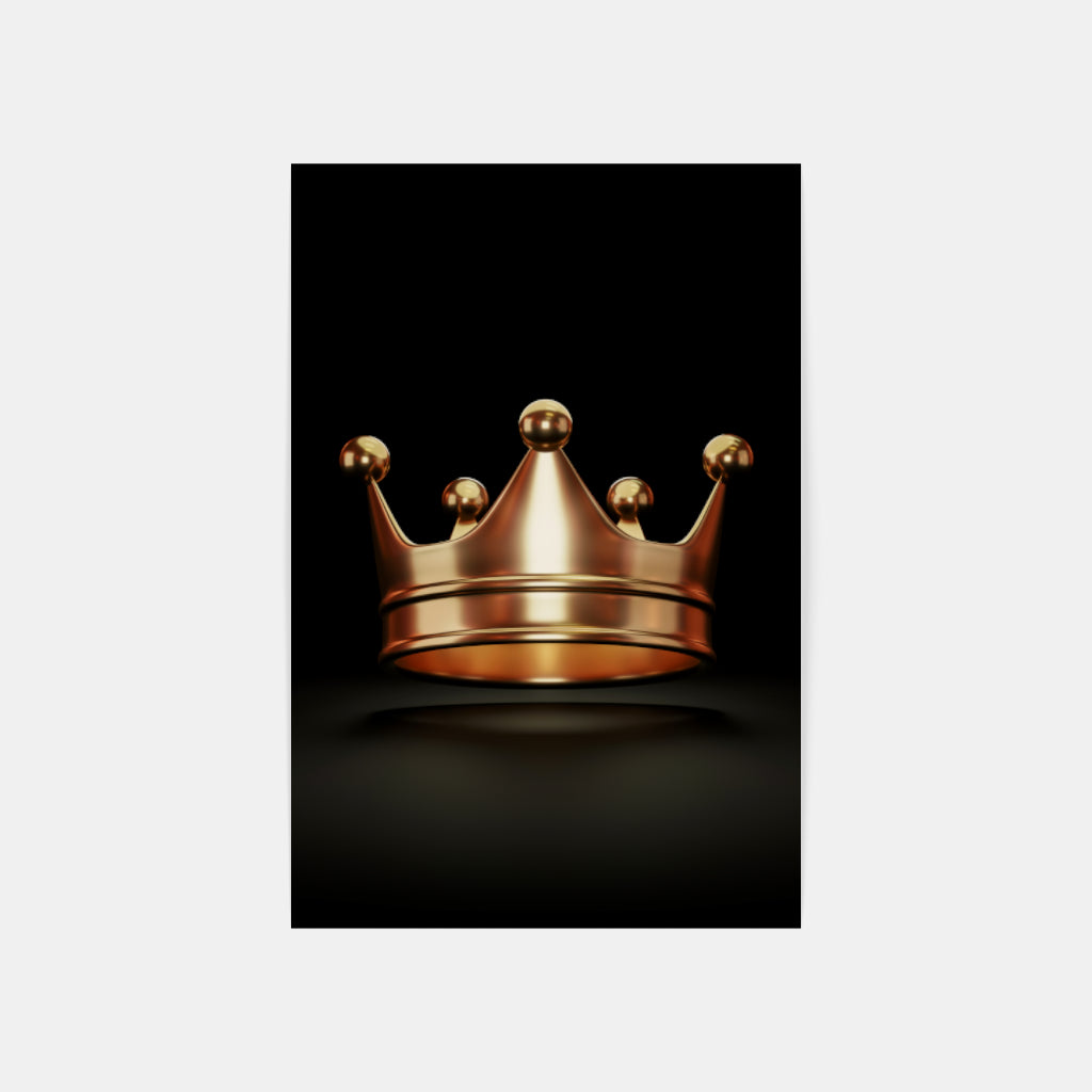 Golden Crown Wall Art Canvas Home Decor Prints Art Wall Pictures