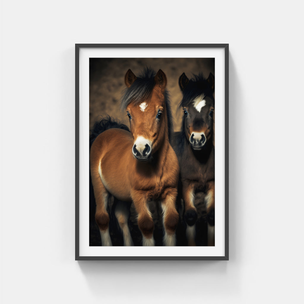 Foal Frolic: The Playful World of Horse Babies Wall Art