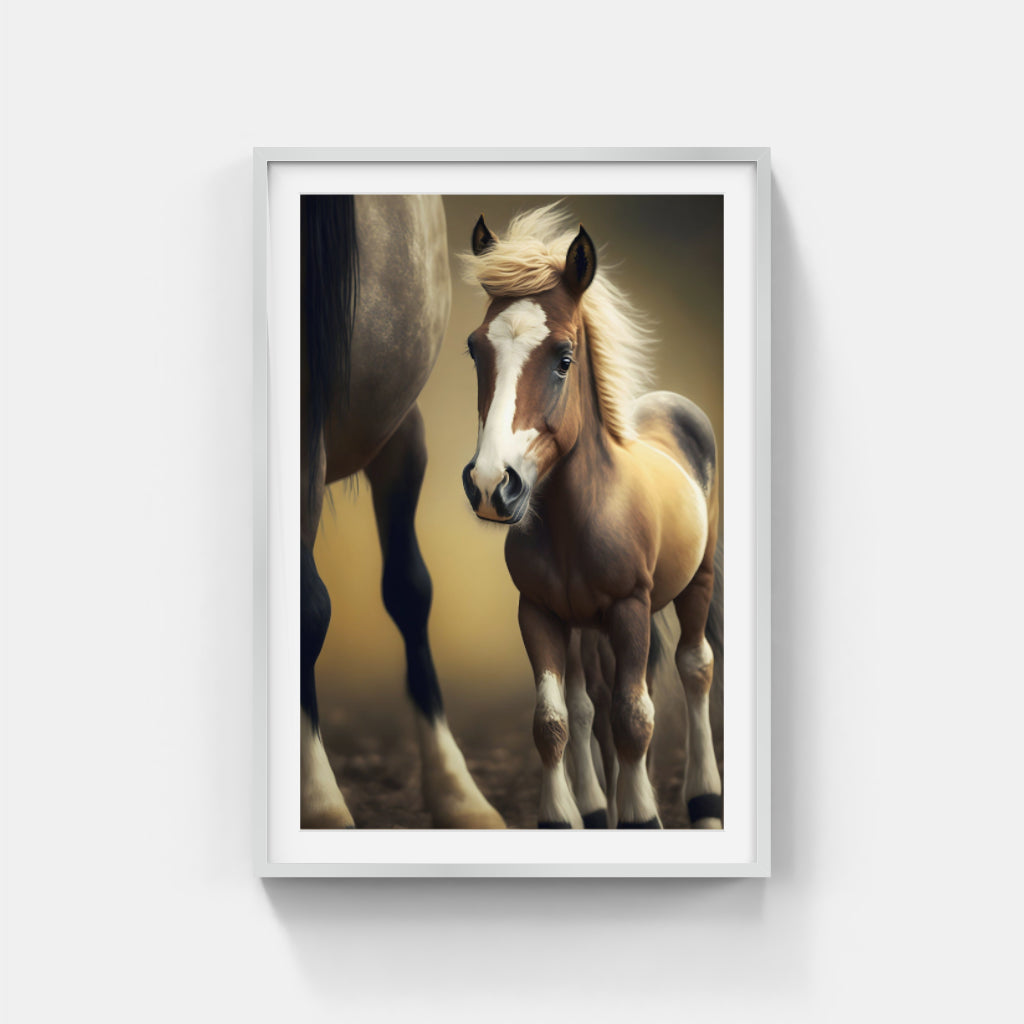 Foal's Innocence: Baby Horse Portrait Wall Art