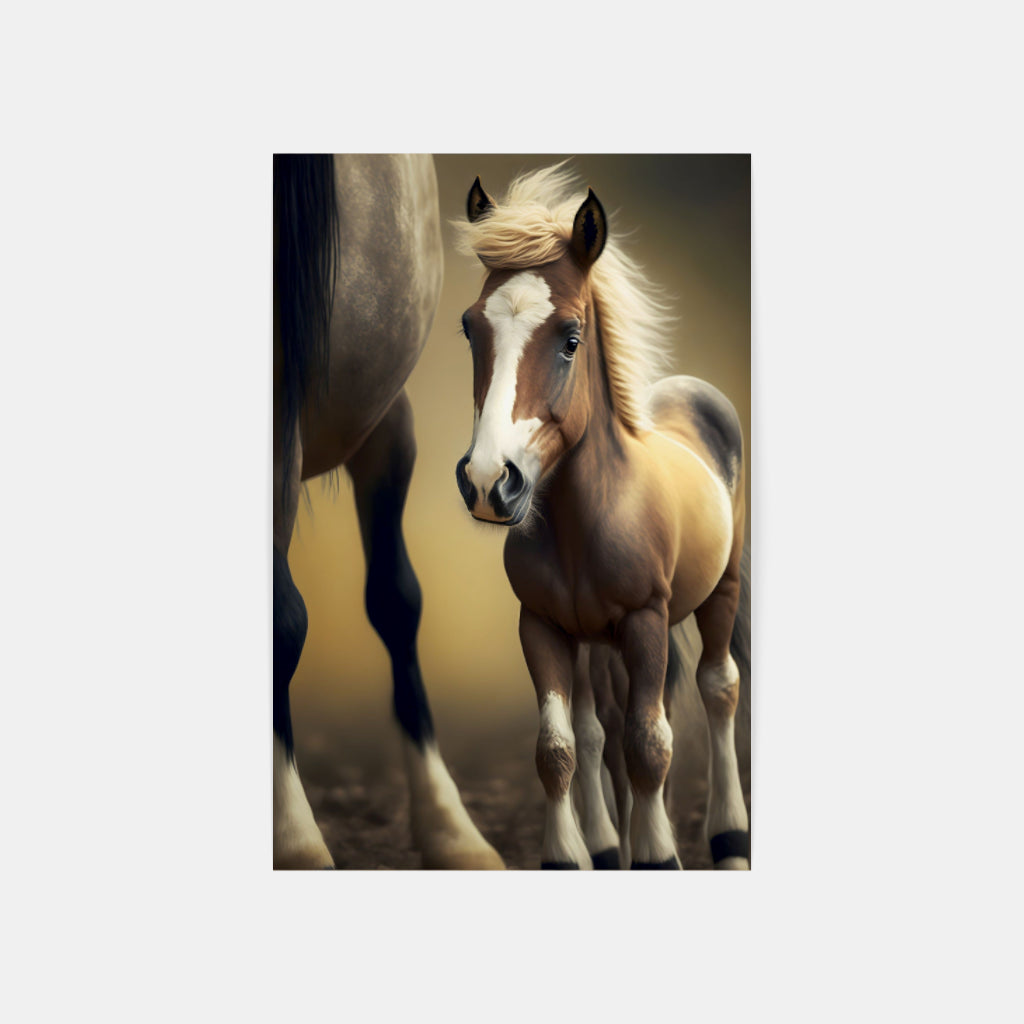 Foal's Innocence: Baby Horse Portrait Wall Art