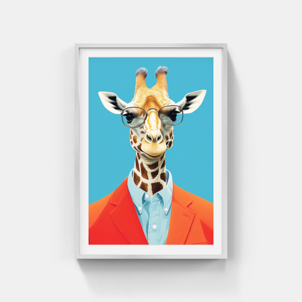 Casual Giraffe Portrait Wall Art Canvas,Home Decor Prints, Art Wall Pictures