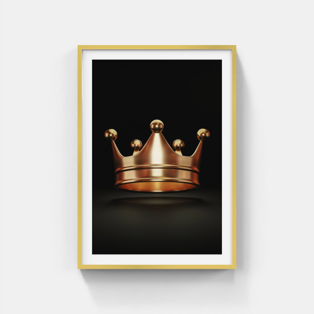 Golden Crown Wall Art Canvas Home Decor Prints Art Wall Pictures