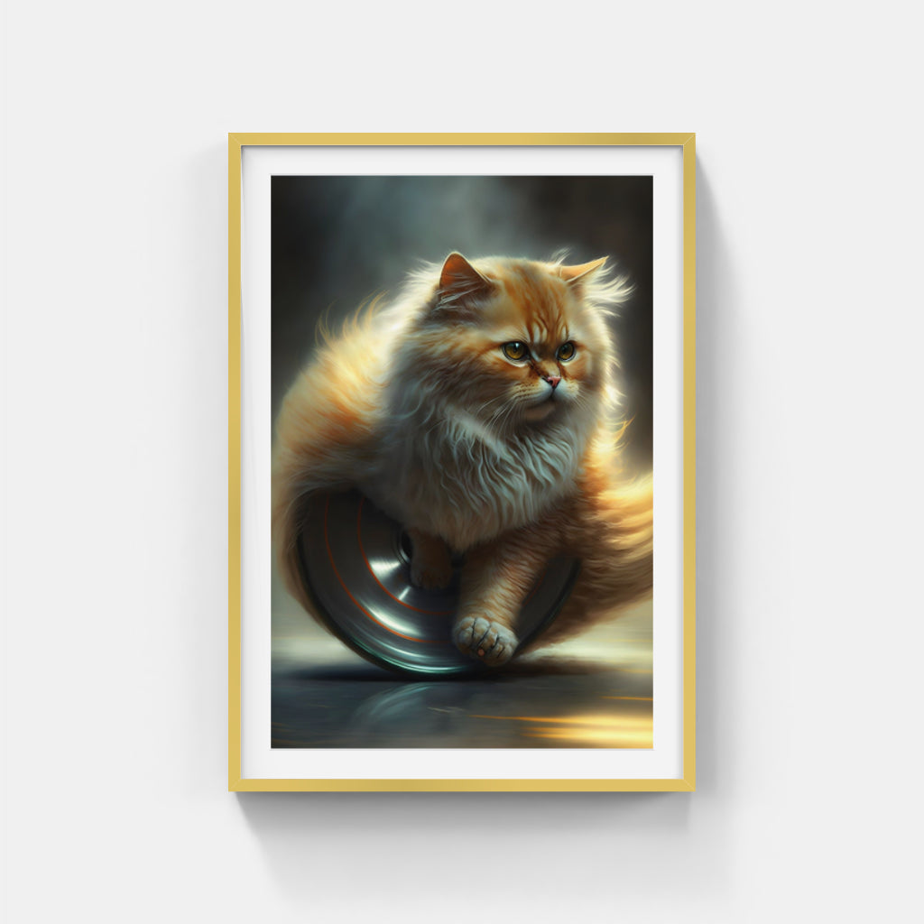 Feline Velocity: The Agile Cat in Motion Wall Art