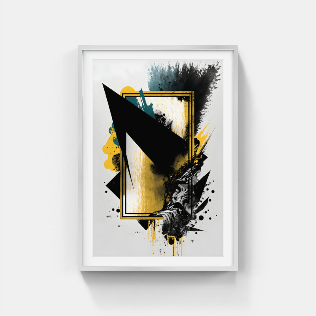 Midnight Gold: An Abstract Fusion Wall Art