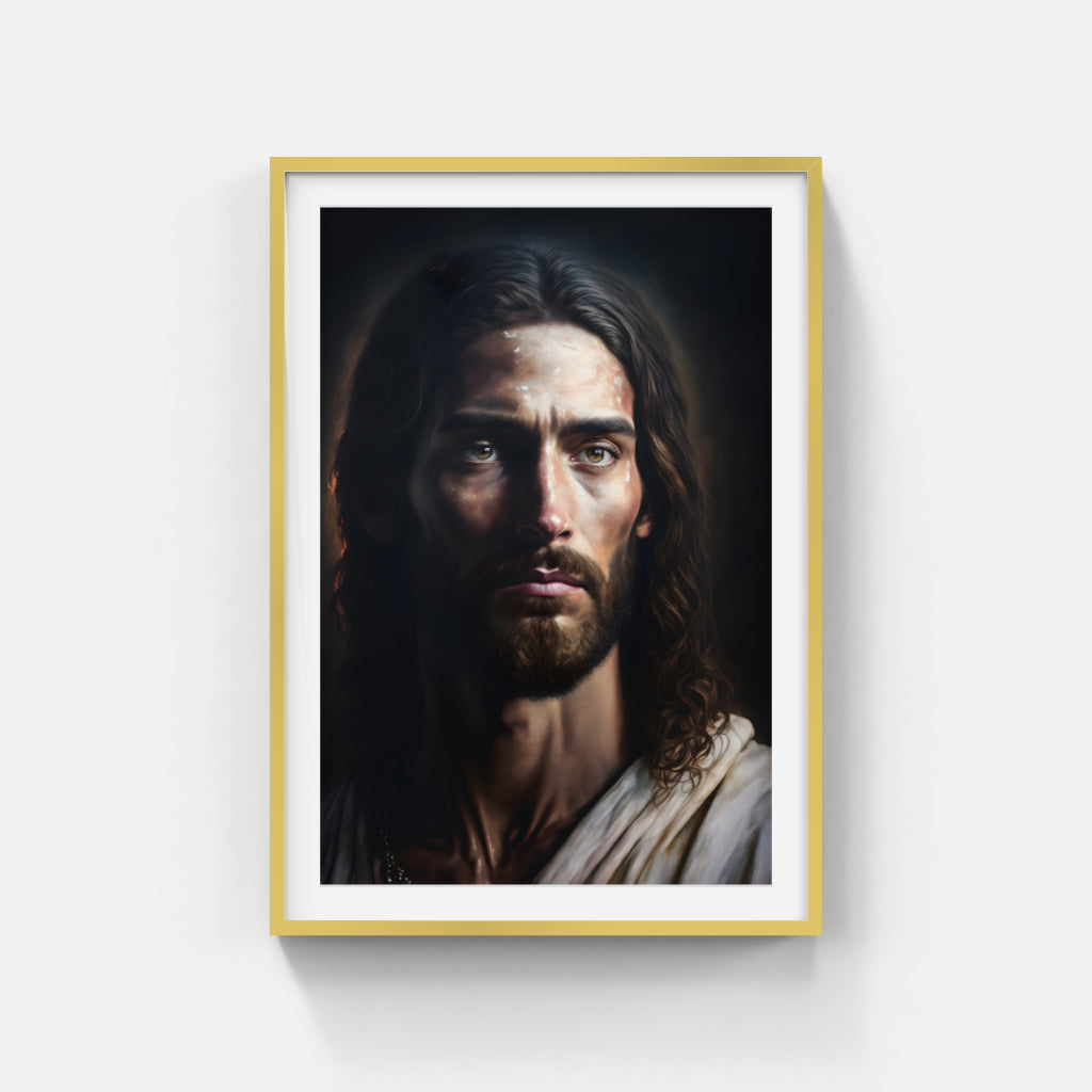 Divine Grace: The Radiant Portrait of Jesus Wall Art