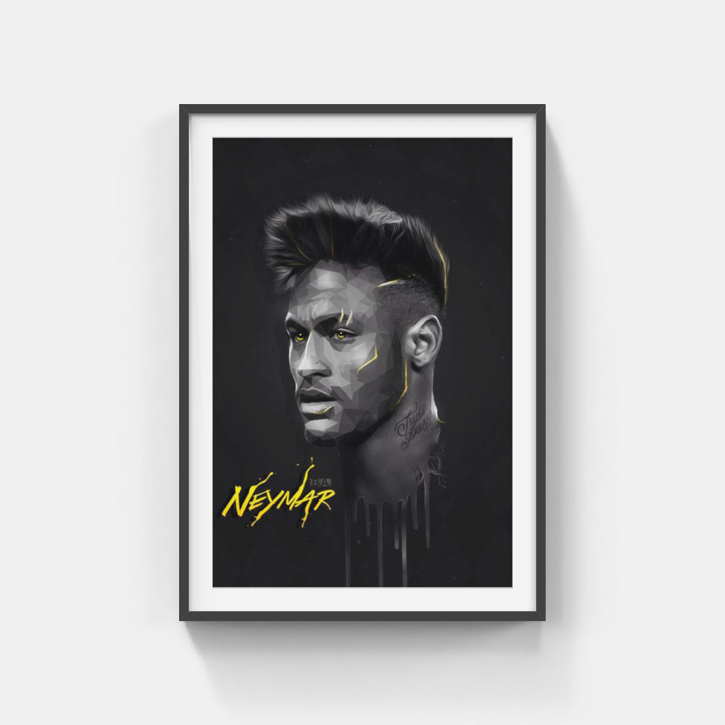 The Flair of Neymar: A Portrait in Passion Wall Art