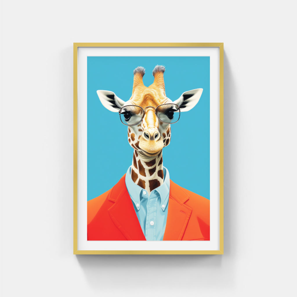 Casual Giraffe Portrait Wall Art Canvas,Home Decor Prints, Art Wall Pictures