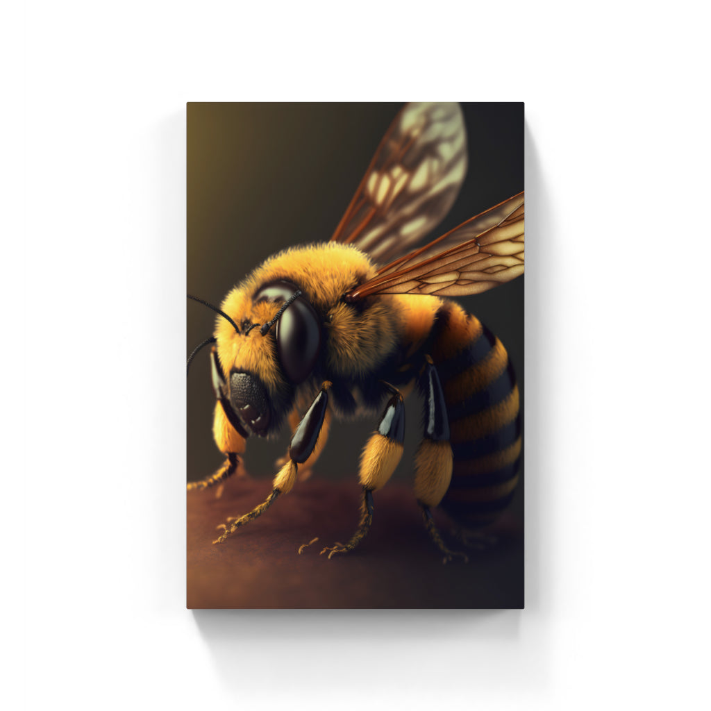 Buzzing Beauty: Artistic Depiction of a Bee Wall Art