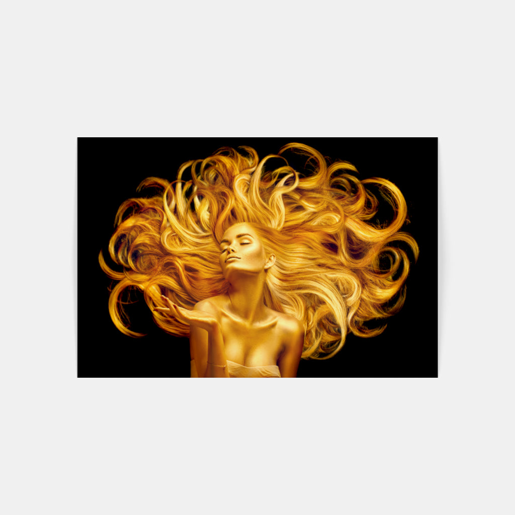 Golden Grace: The Radiant Woman Wall Art