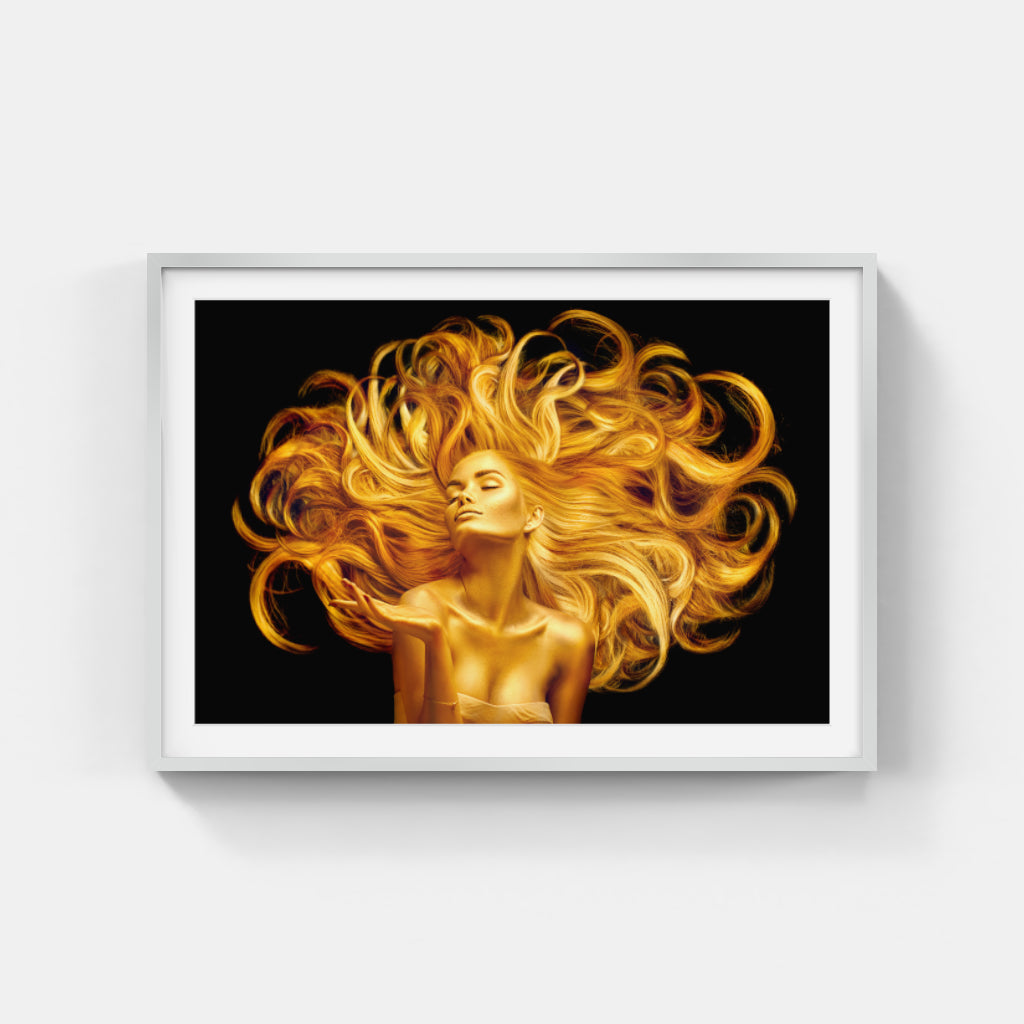 Golden Grace: The Radiant Woman Wall Art