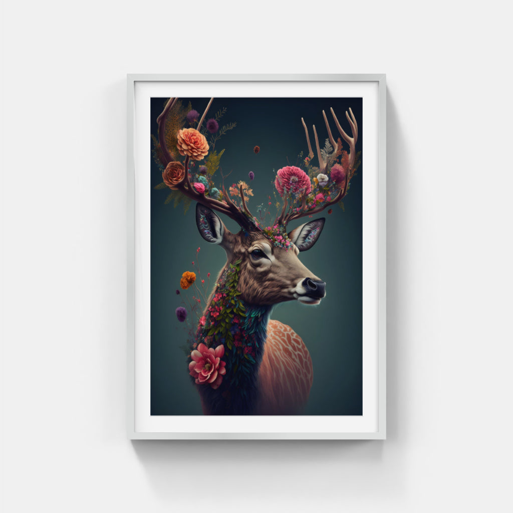 Graceful Gazelle Amongst Wildflowers Wall Art