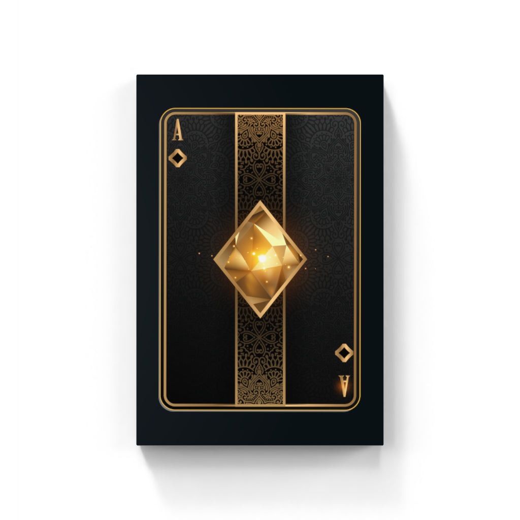 Ace of Diamonds in Gold Wall Art Canvas Home Decor Prints Art Wall Pictures