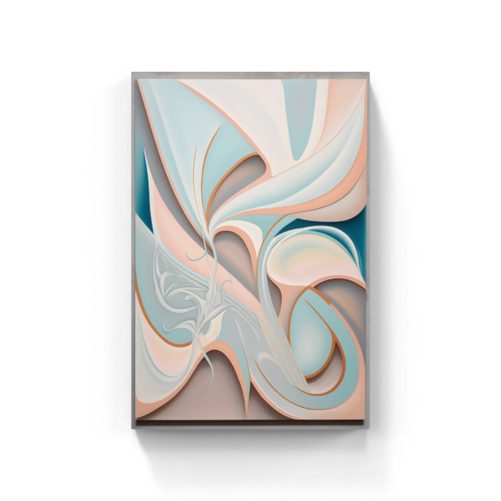 Reflected Realms: An Abstract Mirror Dance Wall Art