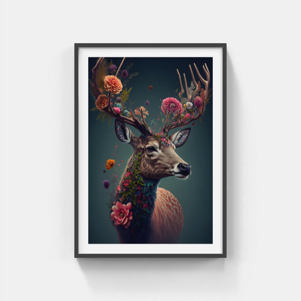 Graceful Gazelle Amongst Wildflowers Wall Art