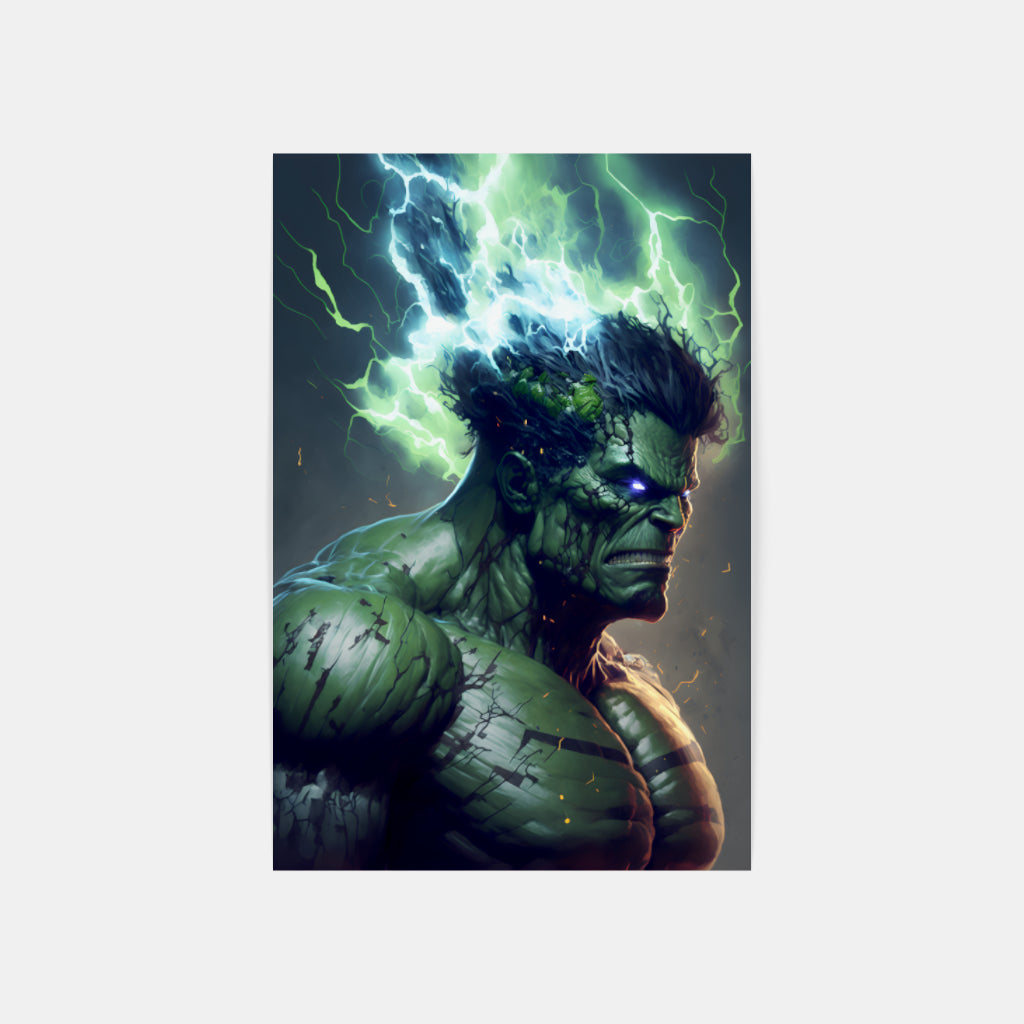 Fury Unleashed: Hulk’s Fiery Rage Wall Art