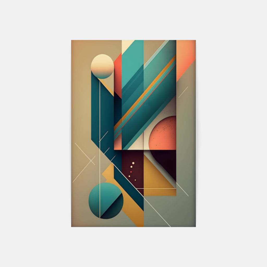 Symmetric Echoes: Abstract Harmony in Color Wall Art