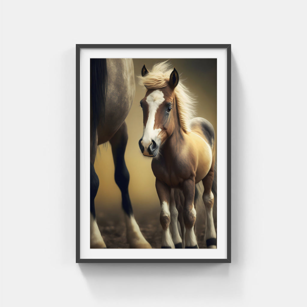 Foal's Innocence: Baby Horse Portrait Wall Art