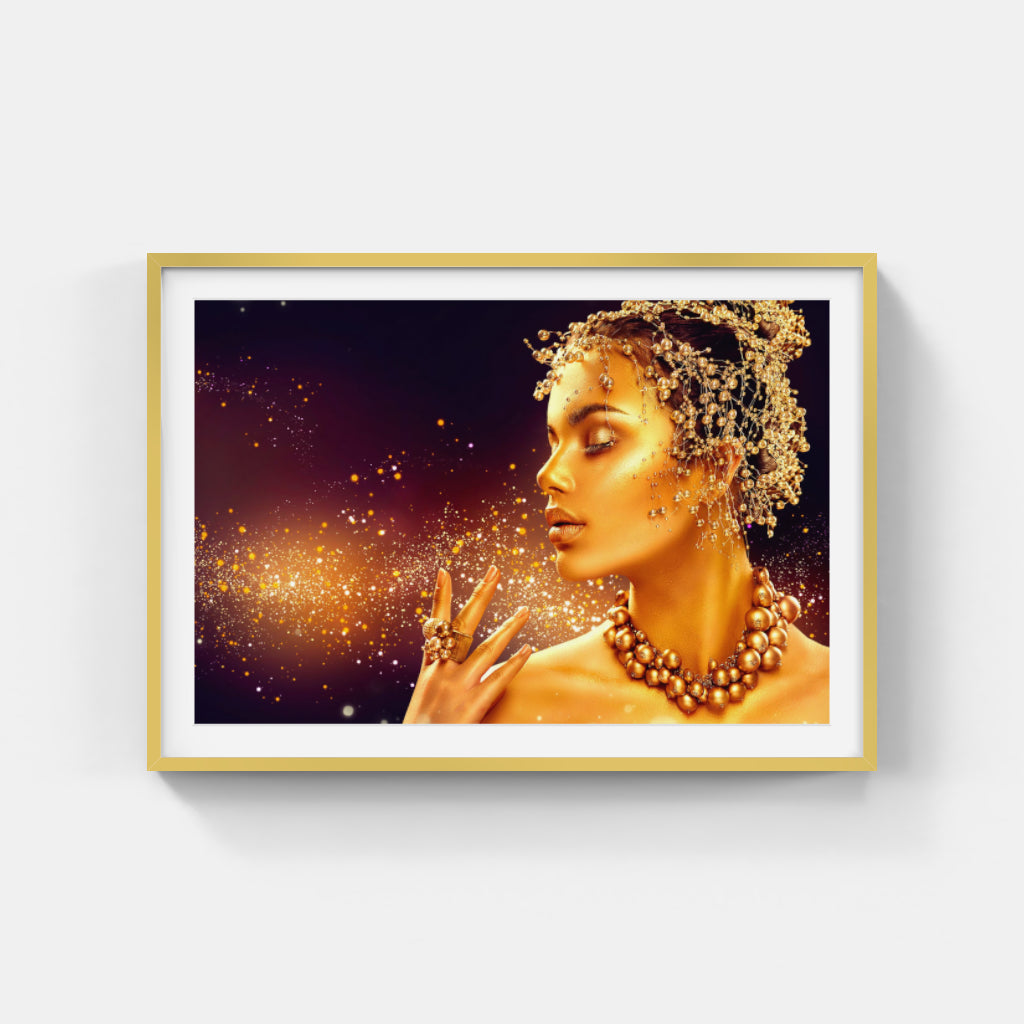 Golden Muse: Radiance and Grace Wall Art