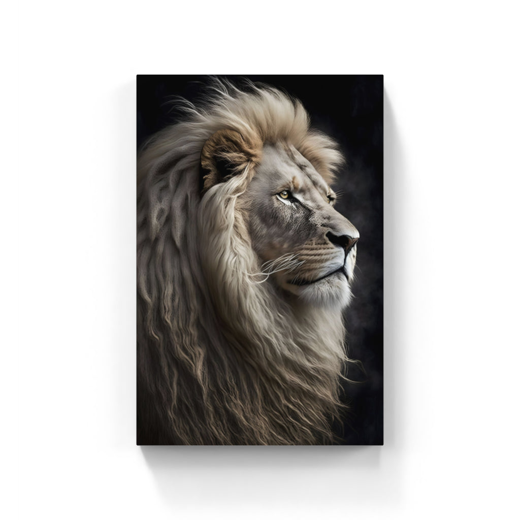 Midnight Majesty: Lion Portrait in Shadows Wall Art