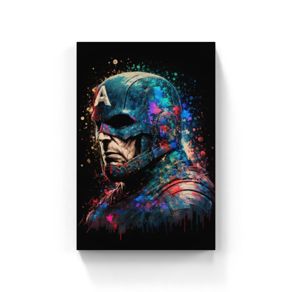 Captain America in Shadow: Defending in Darkness Wall Art