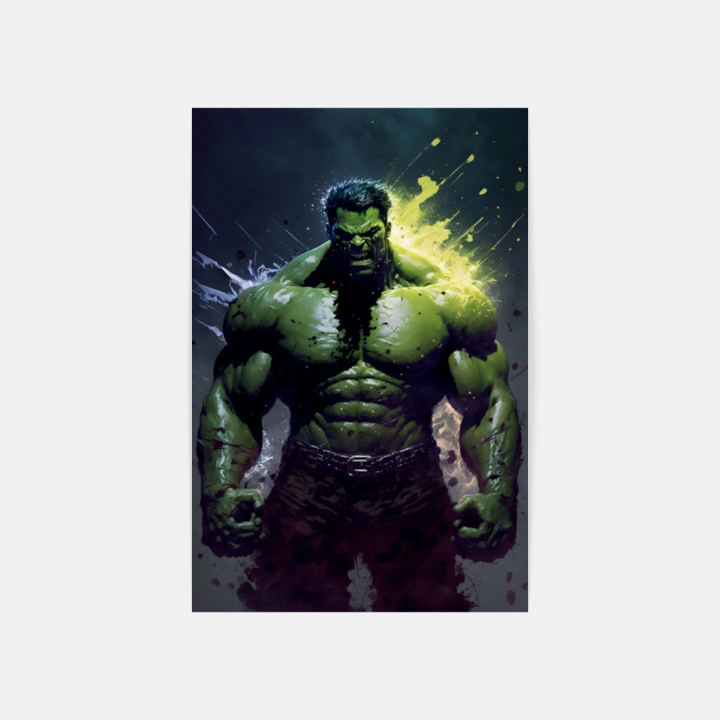 The Incredible Hulk: A Powerful Portrait Wall Art