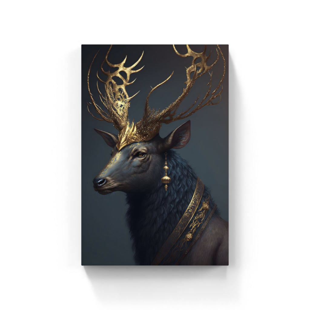 Golden Gazelle: Horns Aglow Wall Art