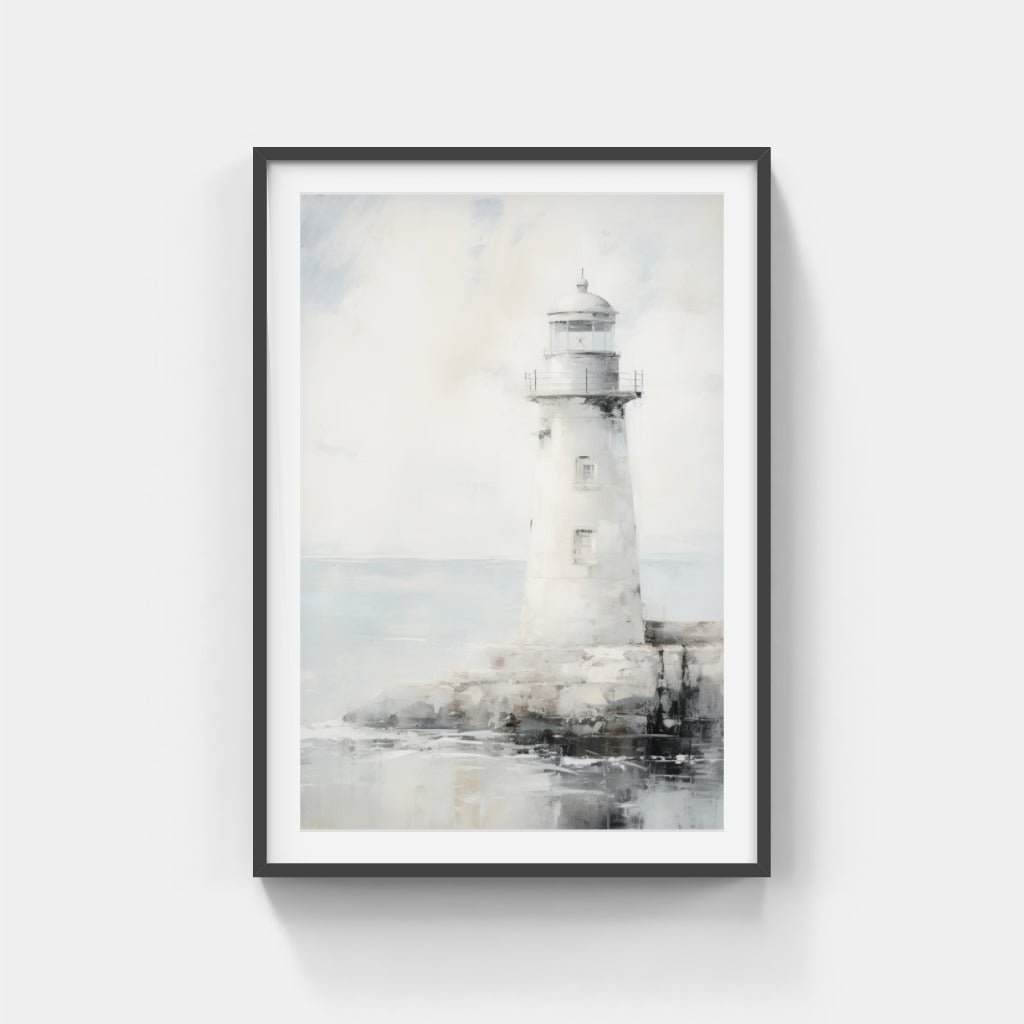 Lighthouse Black & White Wall Art Canvas,Home Decor Prints, Art Wall Pictures