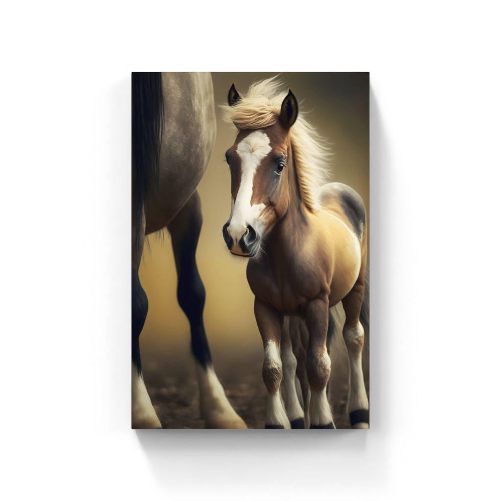 Foal's Innocence: Baby Horse Portrait Wall Art