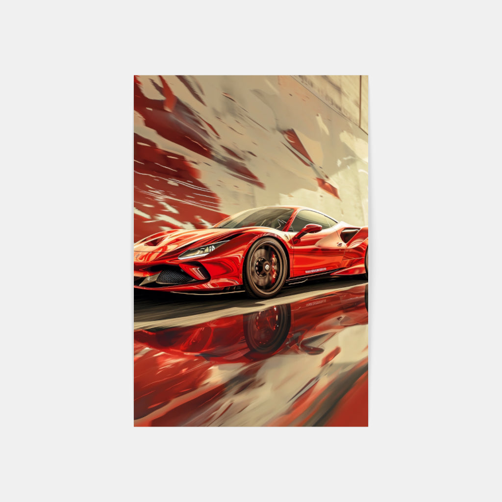 Red Race Car Wall Art Canvas,Home Decor Prints, Art Wall Pictures