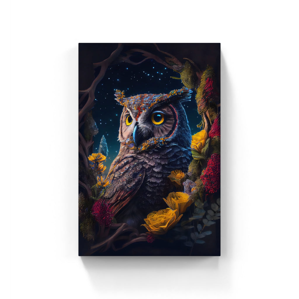 Silent Sentinel: The Majestic Owl Wall Art